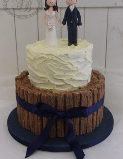 Chocolate flake and buttercream wedding cake