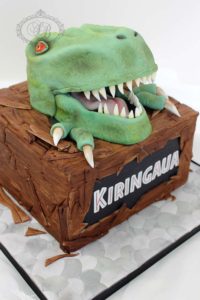T-Rex Dinosaur Head Cake