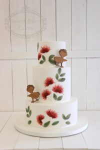 3 tier pohutakawa wedding cake