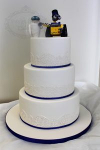 3 tier Wall-E wedding cake
