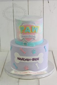 Pastel paw patrol cake