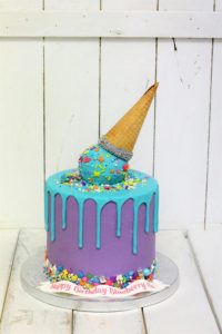 Blue ice cream cake