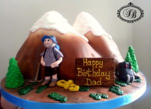 Mountain scene 3D cake