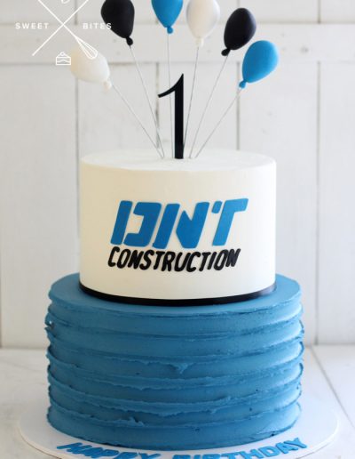 dnt onstruction blue black cake 1 birthday corporate