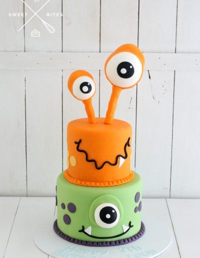 monsters cake 2 tier