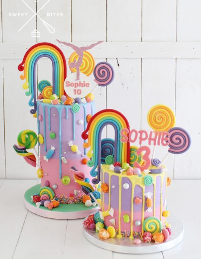 rainbow candy lolly overlaod cake pastel