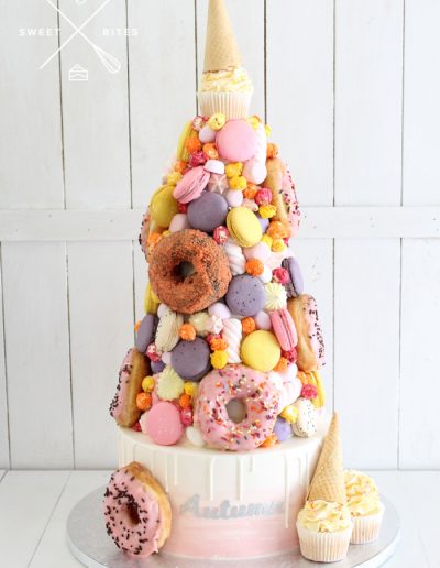 donut tower candy icecream cone overload