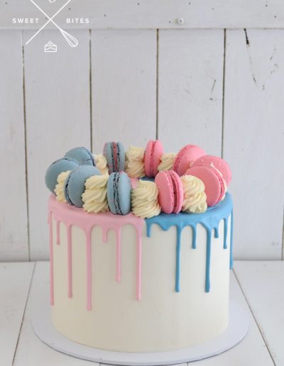 gender reveal baby shower cake drip