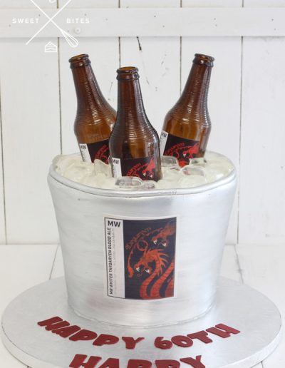 ice bucket of beers pale 3d cake