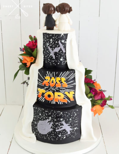 surprise wedding cake star wars galaxy