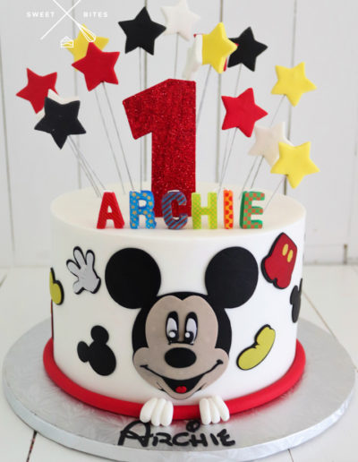 1st birthday mickey mouse stars disney cake