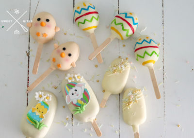 easter chick egg bunny painted cake pops