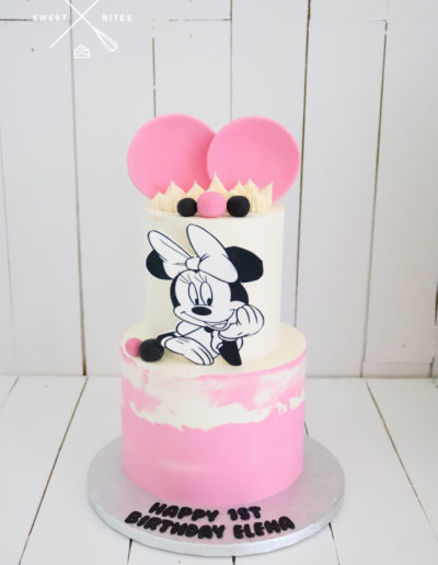 minnie mouse cake pink 1st birthday