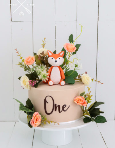 boho cake fox one wild 1st birthday