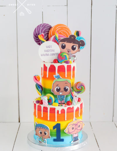 pipi ma cake maori rainbow candy overload 1st birthday