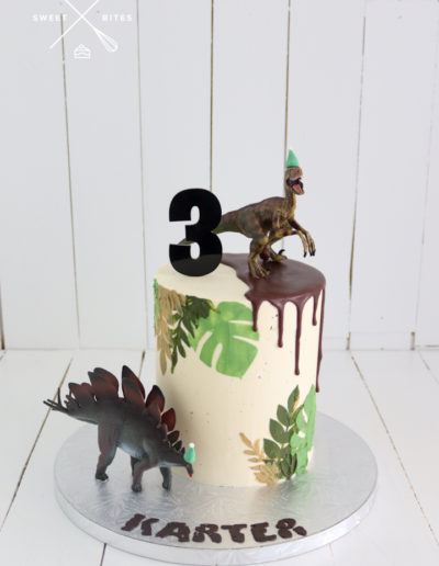 leaf stencil dino cake dinosaur toys