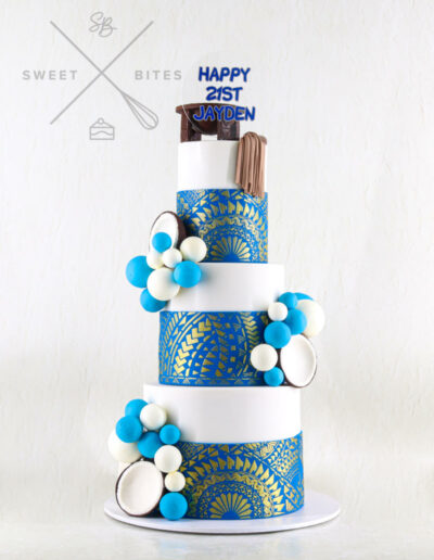 Blue + Gold Stencil
